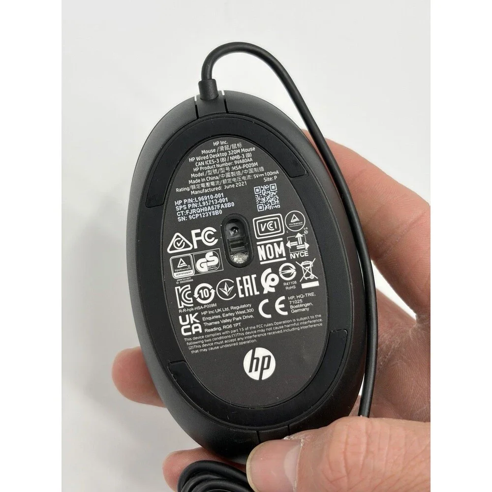 HP Wired Desktop 320M Mouse - (HSA-P009M)
